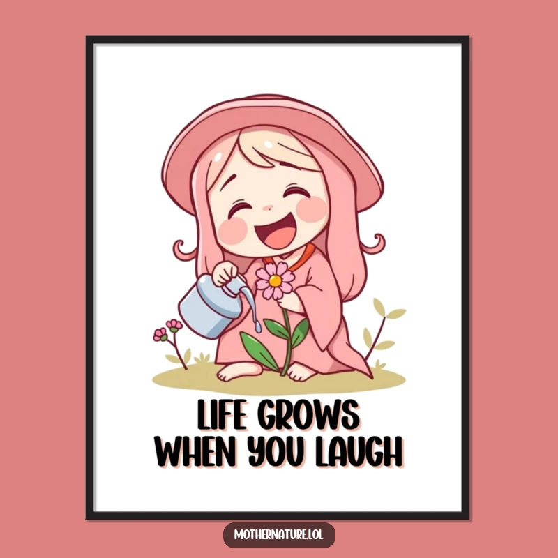 Free Printable Wall Art: Laughing Mother Nature - Whimsical Nature Decor