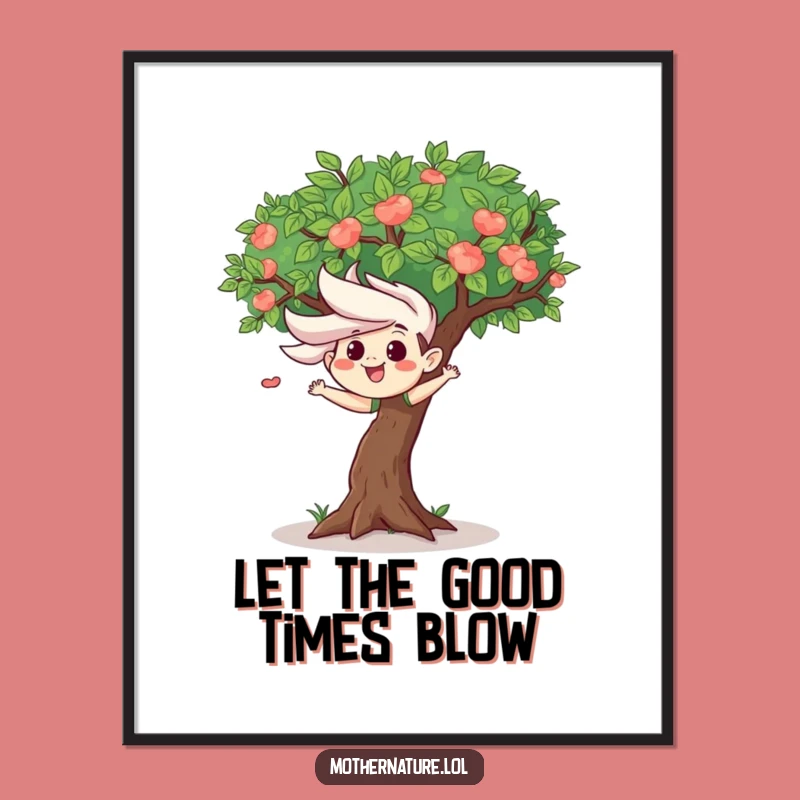 Funny Free Printable Wall Art: Wind Gust & Happy Tree - Downloadable Decor