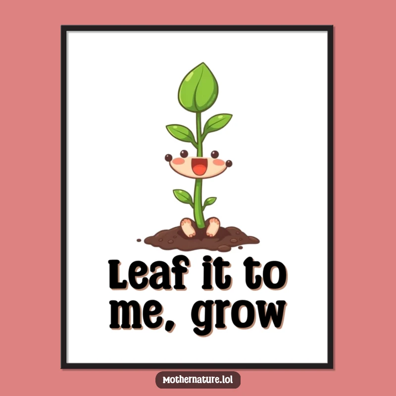 Funny Free Printable Wall Art Seedling Character Downloadable Art for Inspiration