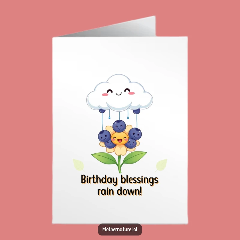 Funny Free Printable Birthday Card: Blueberries of Joy Downloadable Gift
