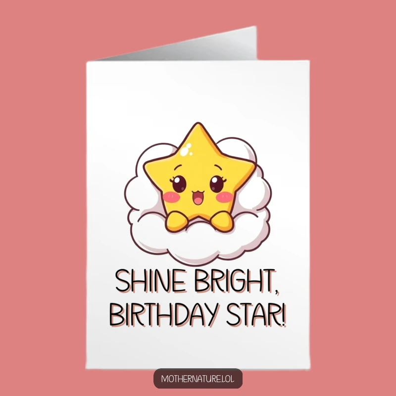 Free Printable Birthday Star Card: Surprise Peeking, DIY Downloadable Celestial Fun