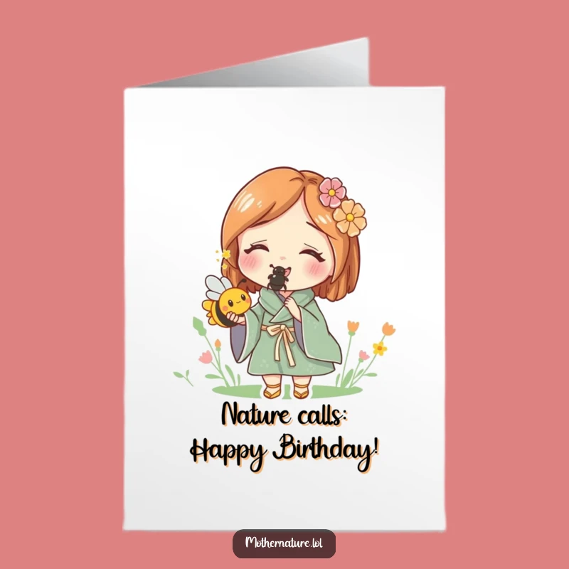 Free Printable Mother Nature Bee Birthday Card - Sweet Downloadable Fun!