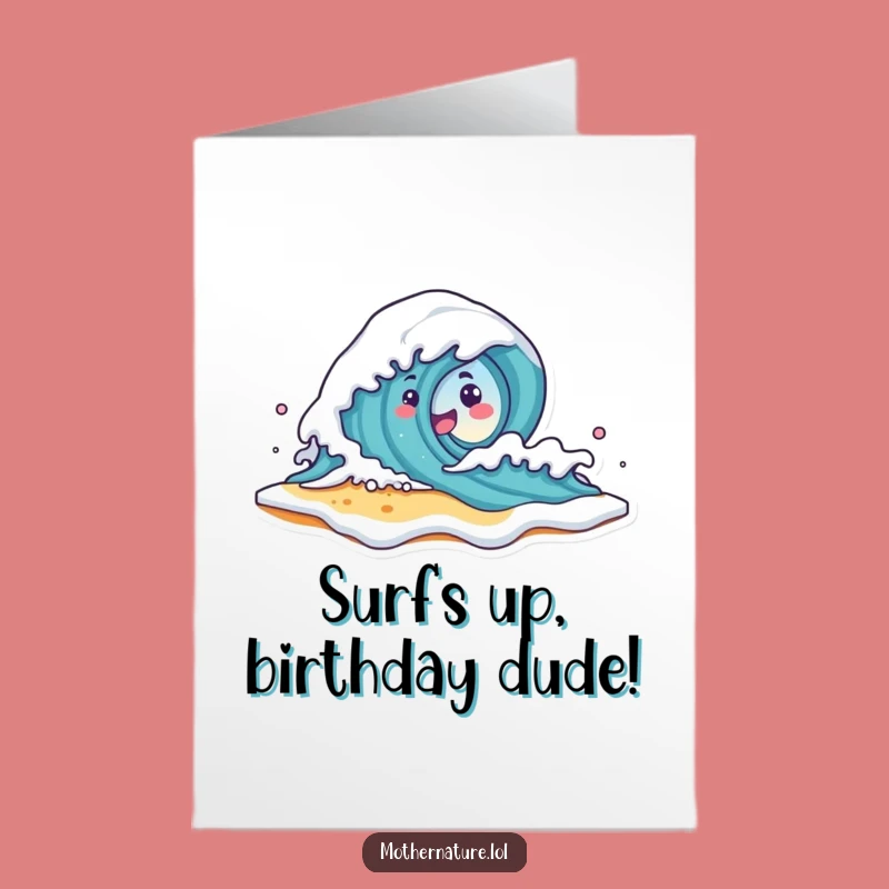 Free Printable Birthday Wave Card: Beach Bash Fun, DIY Downloadable Coastal Greeting