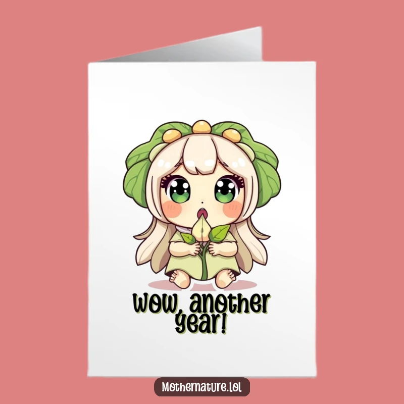 Free Printable Birthday Card: Surprised Mother Nature - New Beginnings Gift