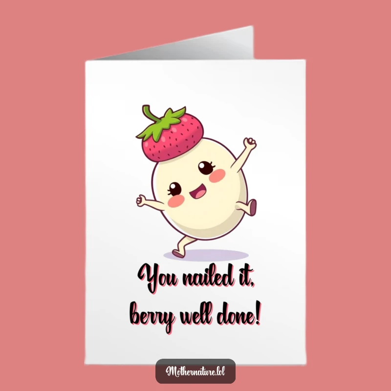 Free Printable Congrats Card: Funny Berry Cartwheel - Perfect DIY Congratulatory Download!