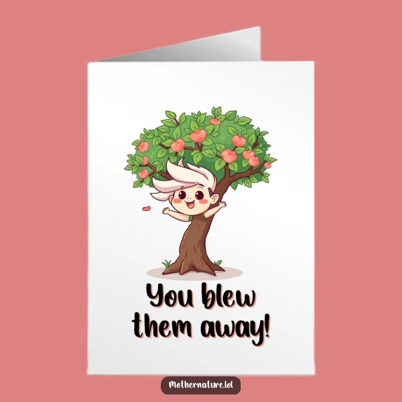 Free Printable Congrats Card: Wind Gust & Tree - Funny Downloadable Gift