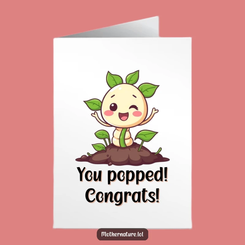 Free Printable Congrats Card: Bursting Success with Sprout Downloadable Gift