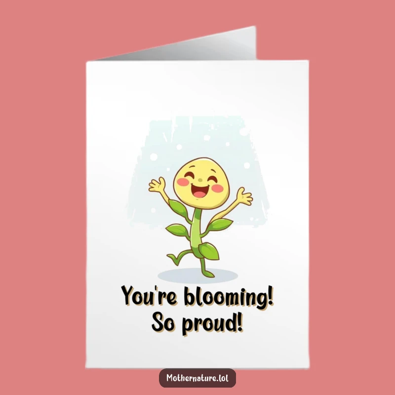 Free Printable Congratulations Card: Dancing Plant Celebration, Funny Downloadable Gift