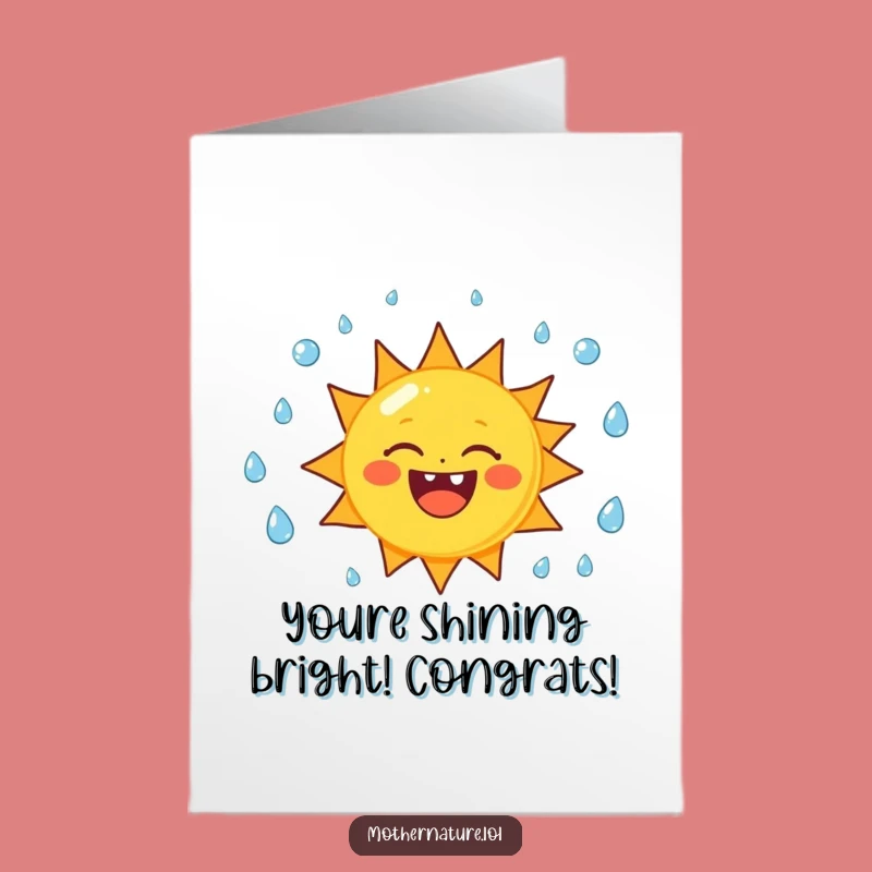 Free Printable Congrats Card: Juggling Sun Humor, Downloadable Celebration