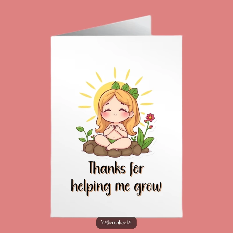 Free Printable Content Mother Nature Thank You Card - Serene Downloadable Gratitude!