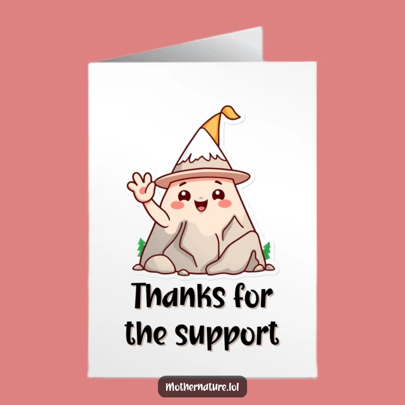 Free Printable Thank You Card: Waving Mountain Hat Thanks, Downloadable Gratitude