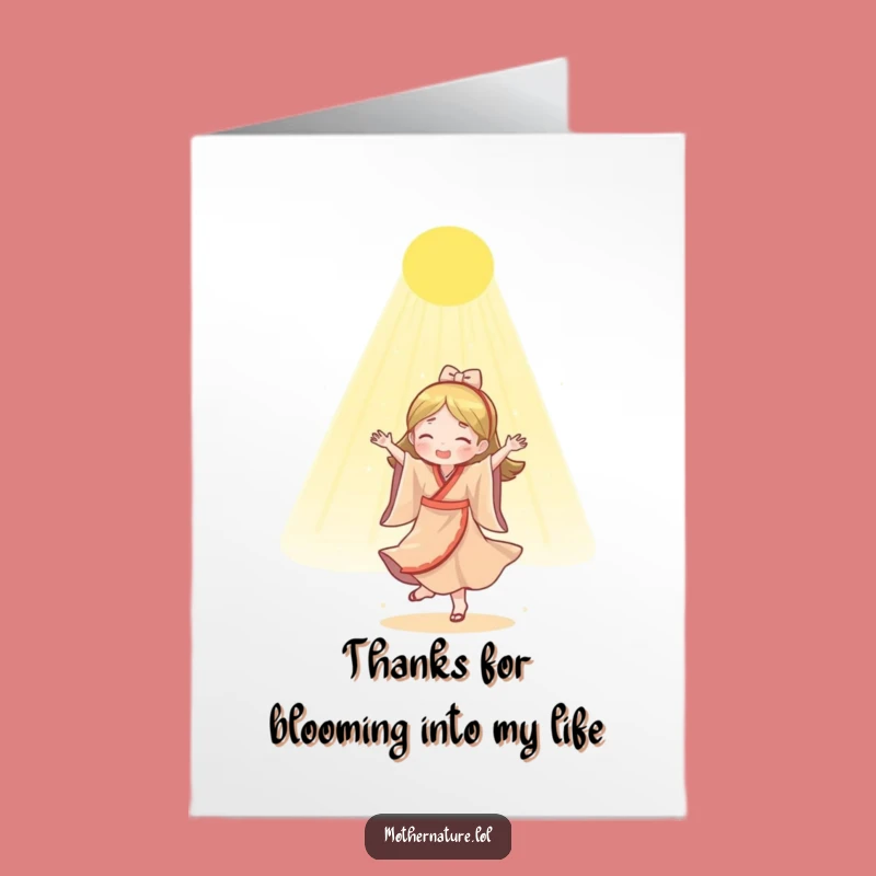 Grateful Mother Nature Thank You Card: Free Printable Sunlight Dance Gift