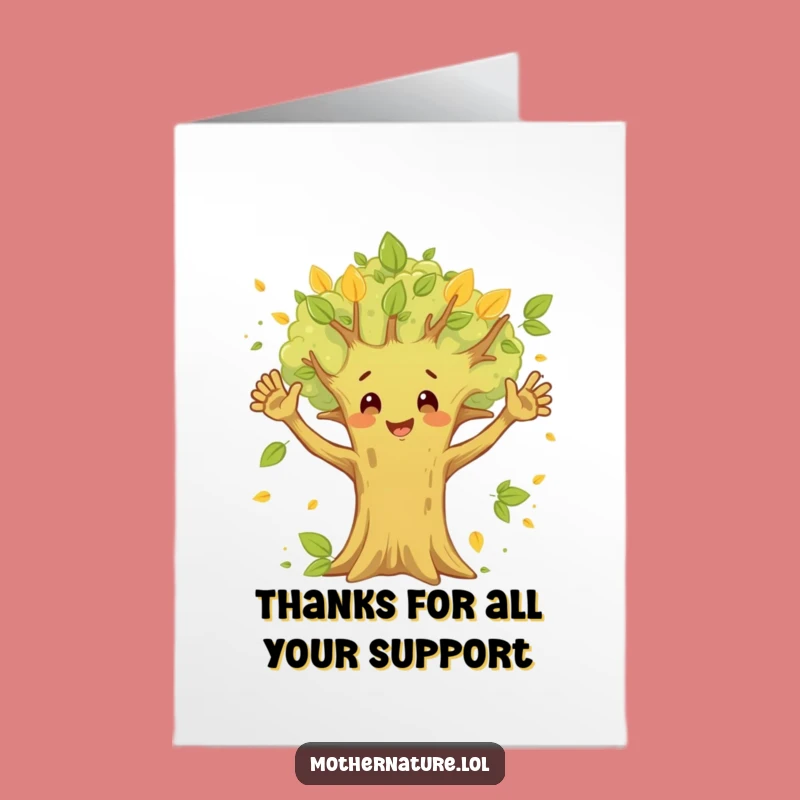 Free Printable Thank You Tree Card: Waving Gratitude, DIY Leafy Appreciation