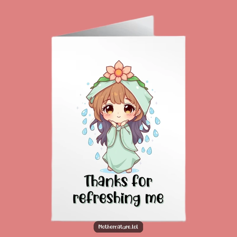 Free Printable Thank You Card: Mother Nature's Dewdrops - Fresh Thanks Funny!