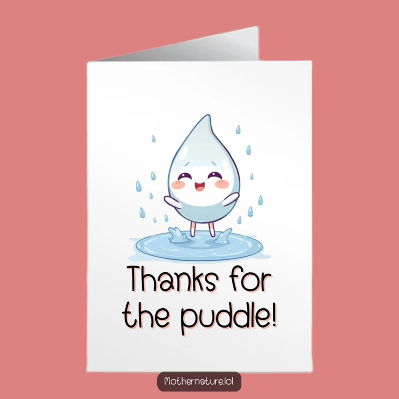 Free Printable Thank You Card: Raindrop Splash for a Fun Downloadable Gift