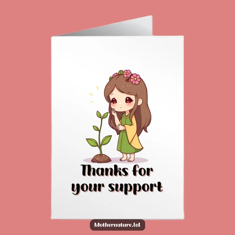 Free Printable Thank You Card: Mother Nature & Sprout - Growing Gratitude Funny!