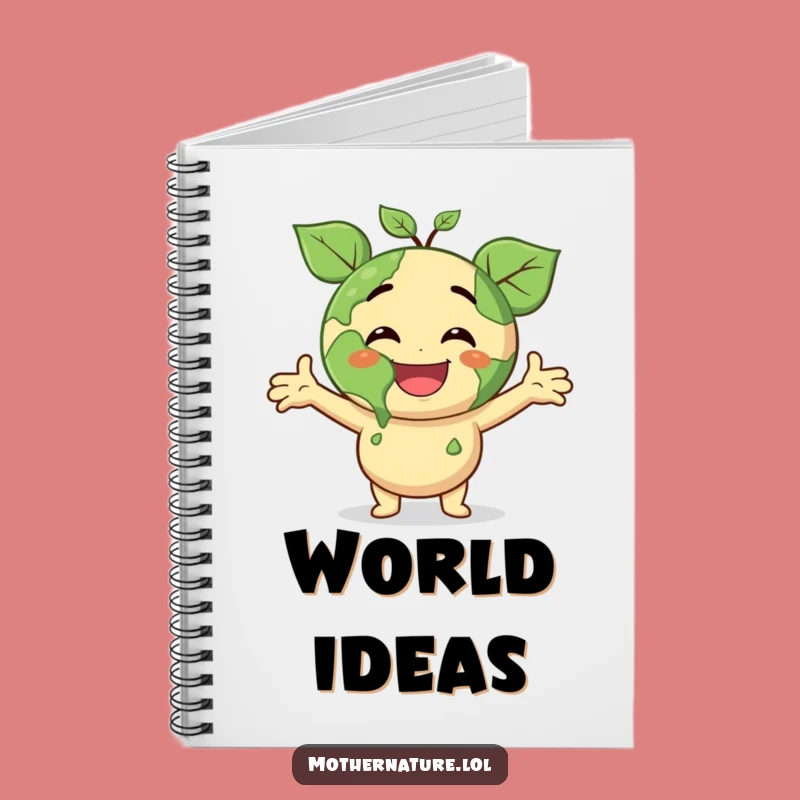 Funny Earthly Thoughts Notebook: Smiling Planet Character for Joyous Surprises