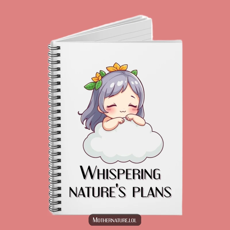 Funny Mother Nature Tickling Cloud Notebook - Playful Journal for Nature Lovers