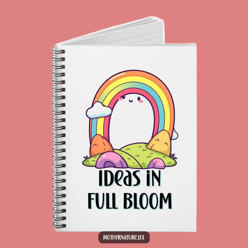 Funny Rainbow Notebook, Cheerful Landscape Journal, Creative Funny Gift for Ideas