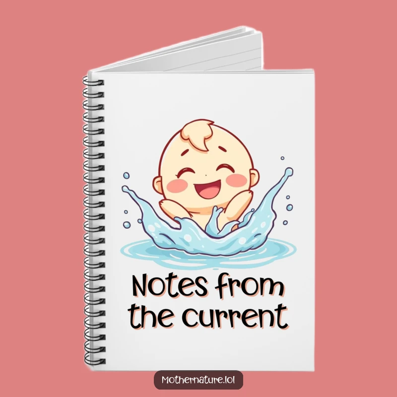Funny River Splashing Notebook - Playful Journal Gift