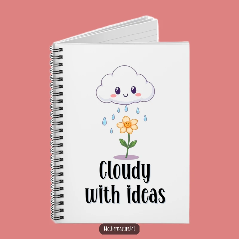 Funny Surprised Cloud Notebook - Jot Down Ideas with Gentle Whimsy