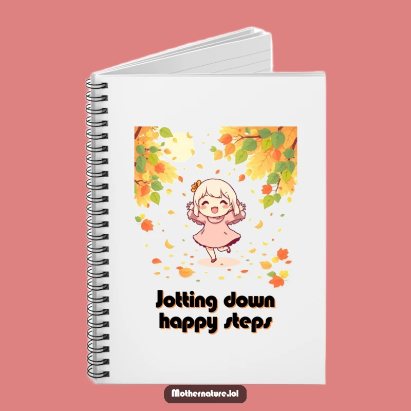 Funny Dancing Character Notebook, Autumn Joy Journal, Creative Writing Gift