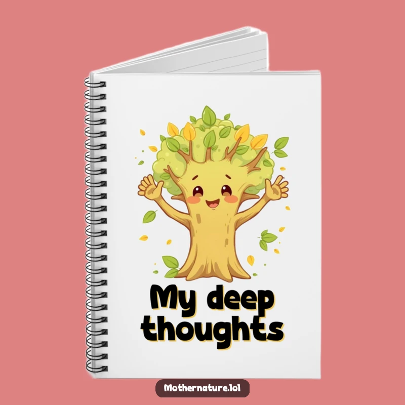 Funny Happy Tree Notebook - Waving Branches Nature Journal Gift