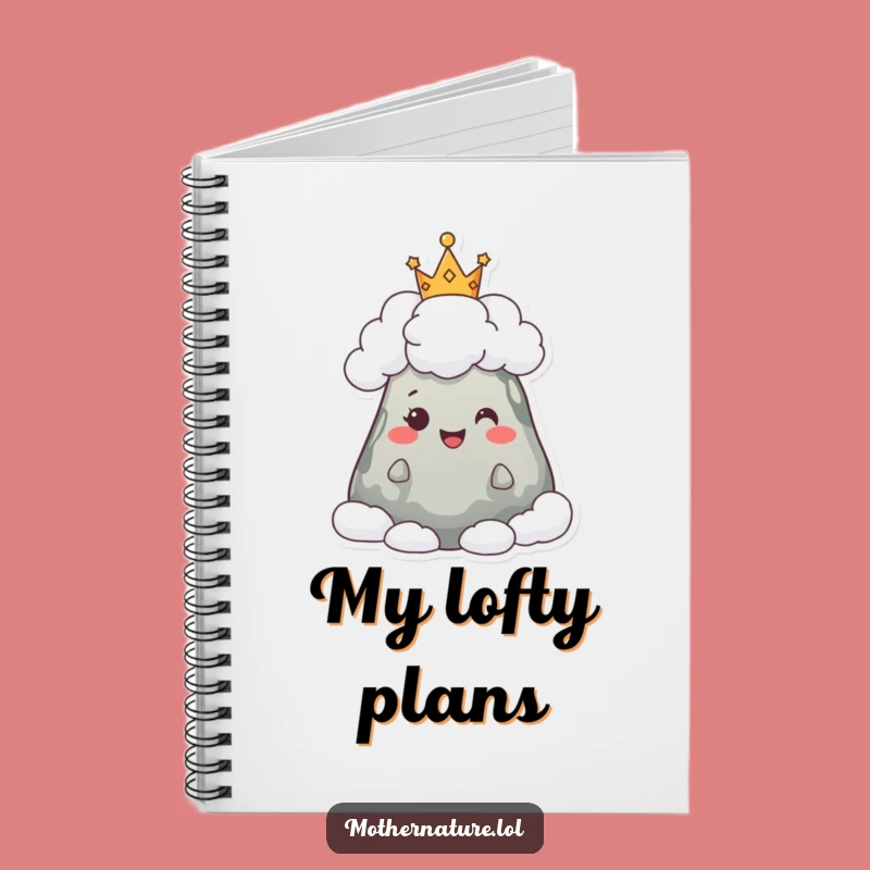 Funny Happy Mountain Notebook: Cloud Crown Journal