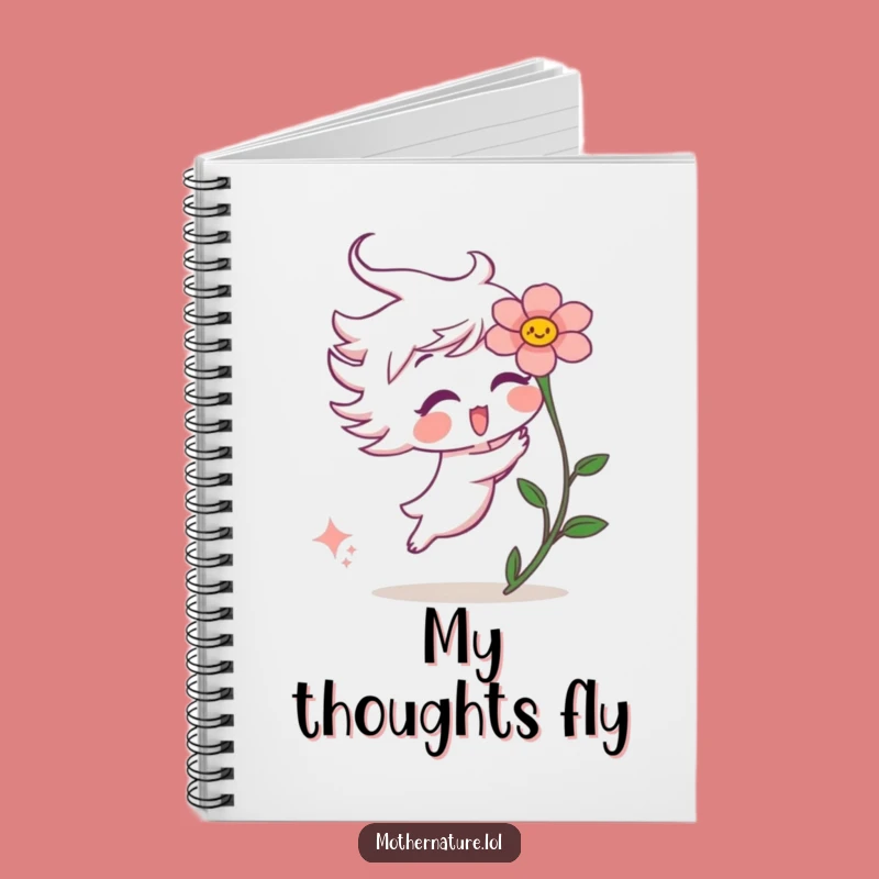 Funny Wind Gust Notebook: Playful Flower Tickle Journal