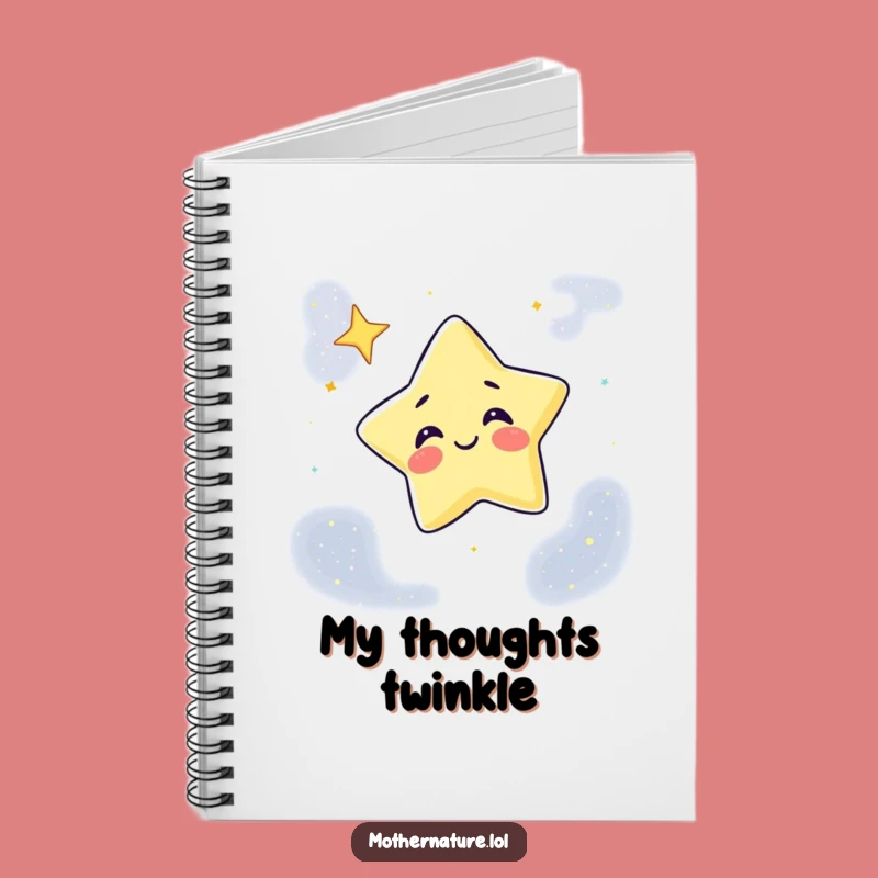 Funny Giggling Star Notebook: Winky Celestial Pages for Your Thoughts, Great Funny Gift