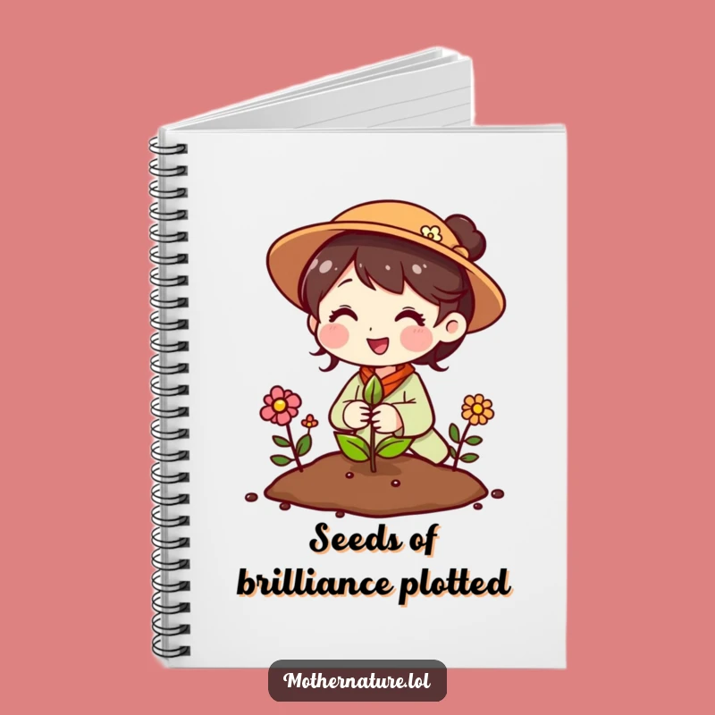 Funny Mother Nature Flower Seed Notebook - Instant Bloom Journal