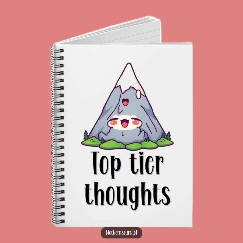Funny Mountain Peak Notebook: Satisfied Pages for Relaxed Thoughts