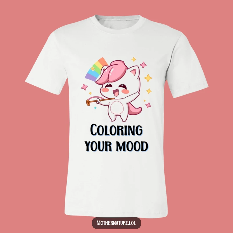 Funny Mischievous Rainbow T-Shirt, Giggling Artist Design, Awesome Gift Idea