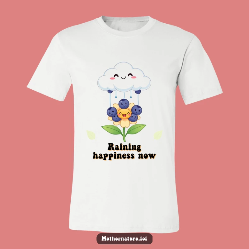 Funny Cloud Blueberry T-Shirt: Wear Your Happy Vibes, Nature Gift