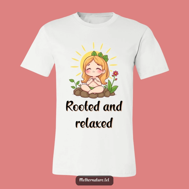 Funny Content Mother Nature Sunbathing T-Shirt - Relaxed Nature Vibes