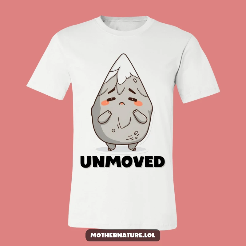 Funny Mountain's Dilemma Tee: Shrugging Character, Comical Bemused Gift