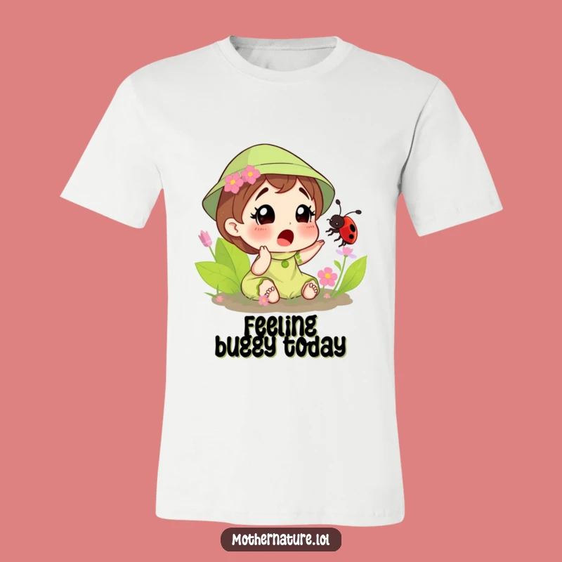 Funny Surprised Mother Nature Tickled Bee T-Shirt - Playful Outdoor Fun