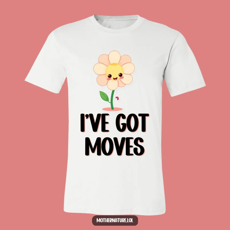 Funny Twirling Flower Dancing Legs T-Shirt - Giggling Character Tee