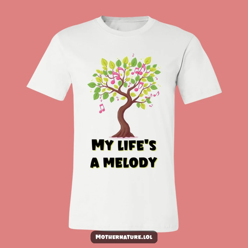 Funny Musical Tree Branch T-Shirt: Wear the Harmony of Nature, Gift