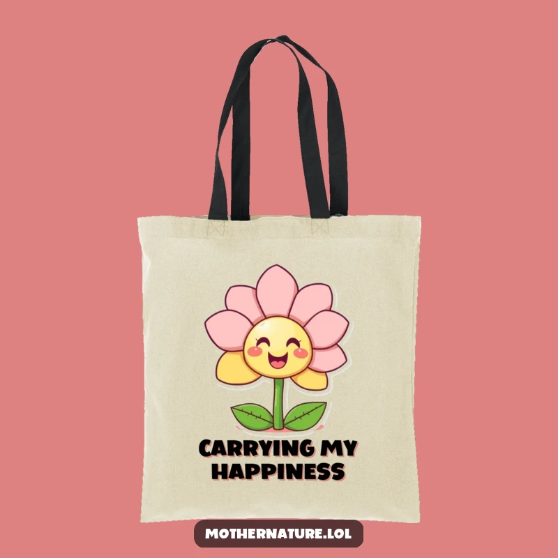 Funny Giggling Flower Tote Bag - Stylish & Cheerful Gift Tote