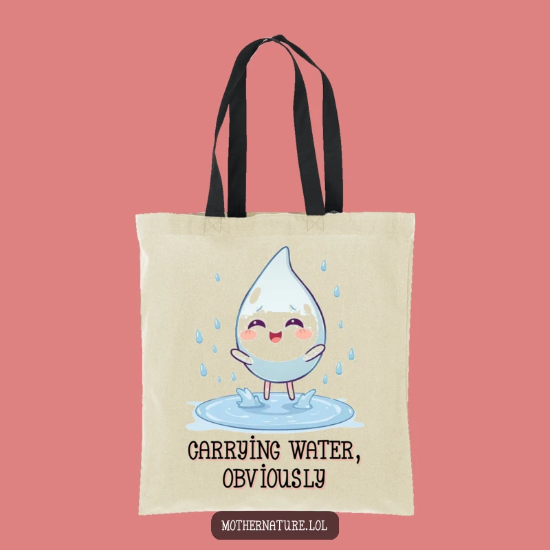 Funny Raindrop Tote Bag: Spacious & Hilarious Puddle Splasher