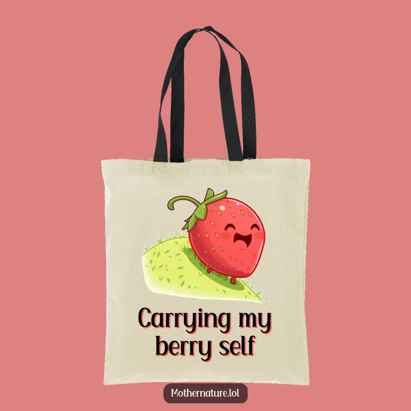 Funny Dizzy Strawberry Rolling Tote Bag - Carry Your Laughs in Style