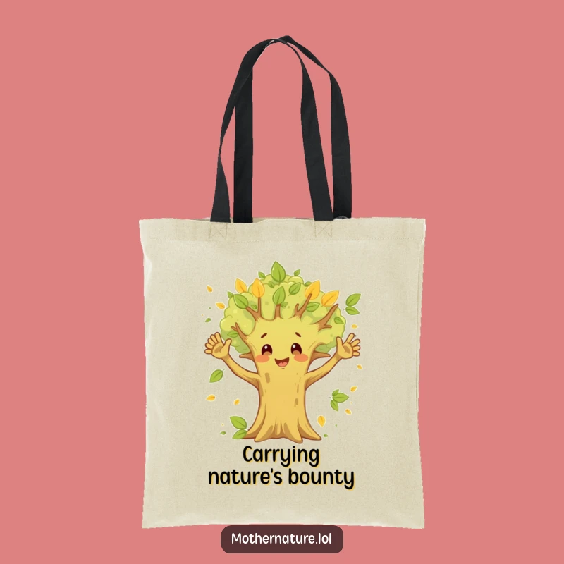 Funny Happy Tree Tote Bag - Waving Branches Eco-Friendly Gift
