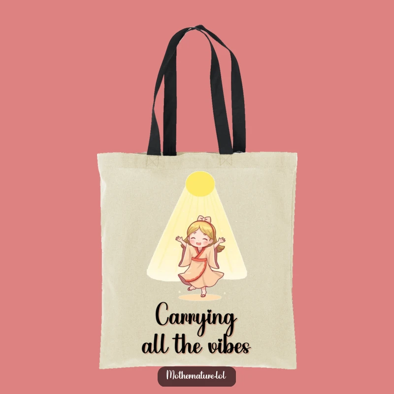 Funny Mother Nature Dancing Tote Bag: Carry Sunshine and Earth's Delight