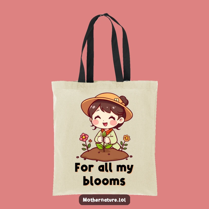 Funny Mother Nature Flower Seed Tote Bag - Cheerful Gardener's Carryall