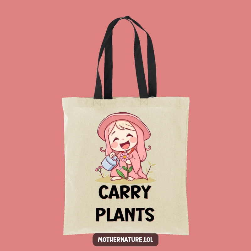 Funny Mother Nature Laughing Tote Bag, Joyful Nature Bag for Everyday