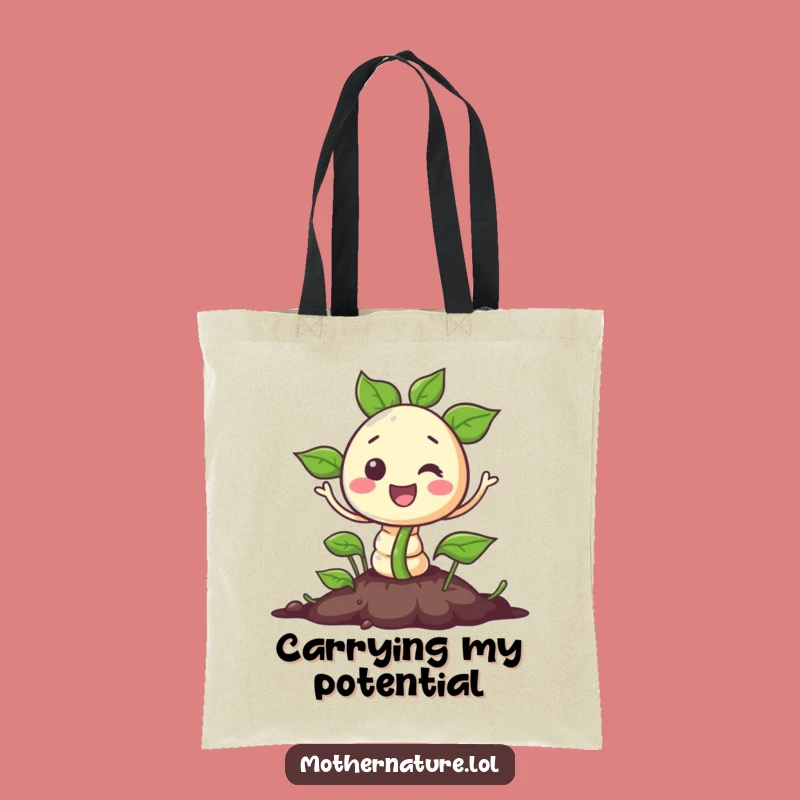 Funny Seedling Tote Bag: Spacious & Hilarious Sprouting Companion