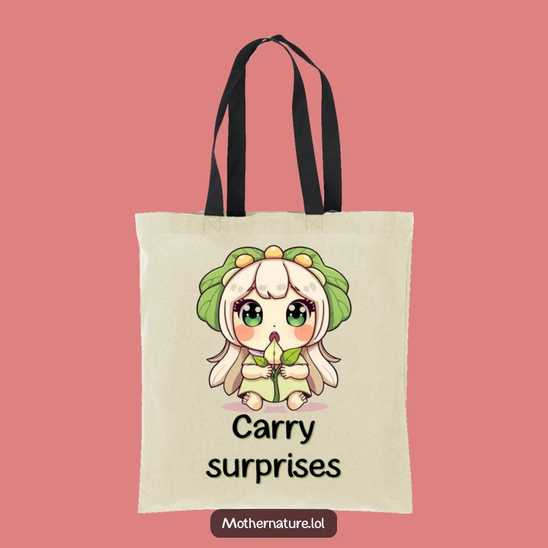Funny Surprised Mother Nature Tote Bag, Awe-Inspiring Nature Bag
